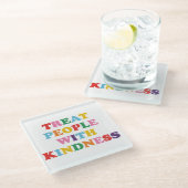 Dessous-de-verre En Verre Traiter Les Gens Avec Gentillesse (Incliné)