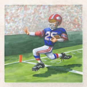 Dessous-de-verre En Verre Traverser la ligne d'objectif pour une touche