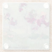 Dessous-de-verre En Verre Treeline Fuchsia (Dos)