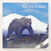 Dessous-de-verre En Verre Treeline Grizzly (Devant)