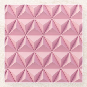 Dessous-de-verre En Verre Triangles géométriques 3D : arrière - plan minimal