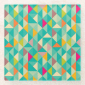 Dessous-de-verre En Verre Triangles motif (Devant)