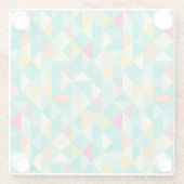 Dessous-de-verre En Verre Triangles motif (Dos)