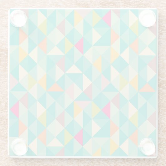 Dessous-de-verre En Verre Triangles motif (Dos)