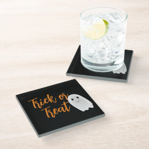 Dessous-de-verre En Verre Trick or Treat Fantôme Halloween