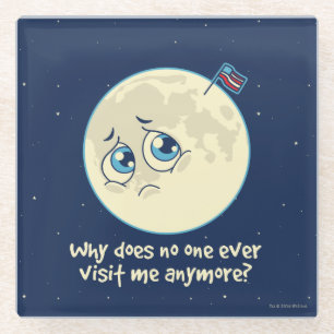 Dessous-de-verre En Verre Triste lune