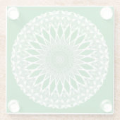 Dessous-de-verre En Verre Tristyns d'algues vertes Mandala (Dos)