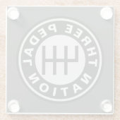 DESSOUS-DE-VERRE EN VERRE TROIS PEDAL (Dos)