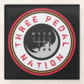 DESSOUS-DE-VERRE EN VERRE TROIS PEDAL (Devant)