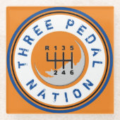 DESSOUS-DE-VERRE EN VERRE TROIS PEDAL (Devant)