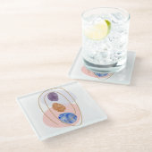 Dessous-de-verre En Verre Trois Pierres (Incliné)