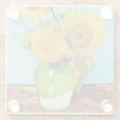 Dessous-de-verre En Verre Trois tournfleurs | Vincent van Gogh (Dos)