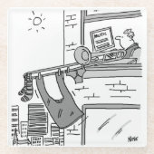 Dessous-de-verre En Verre Tromboniste s'attaque à sa peau (Devant)