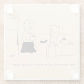 Dessous-de-verre En Verre Trop de café (Dos)