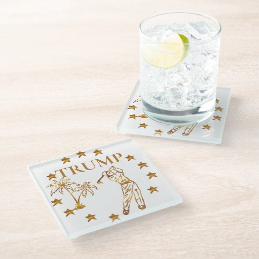 DESSOUS-DE-VERRE EN VERRE TRUMP 2024 (Incliné)