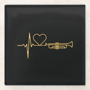 Dessous-de-verre En Verre Trumpet - Trumpet Hearbeat cadeau