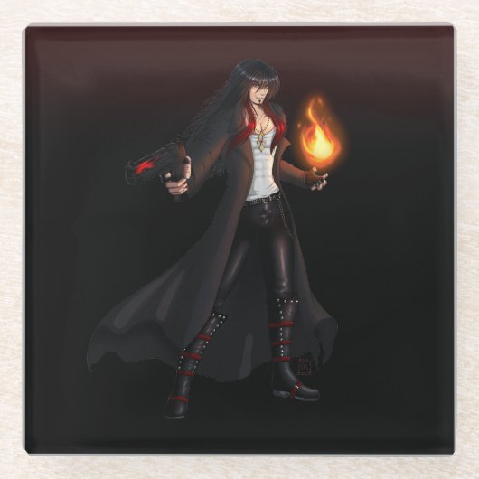 Dessous-de-verre En Verre TSDS : Seth, Dieu du chaos (Devant)