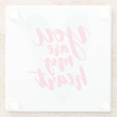 Dessous-de-verre En Verre Tu es mon coeur (Dos)