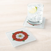 Dessous-de-verre En Verre Tudor Rose (Incliné)