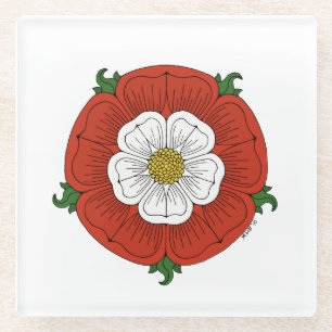 Dessous-de-verre En Verre Tudor Rose