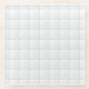 Dessous-de-verre En Verre Tuile blanche