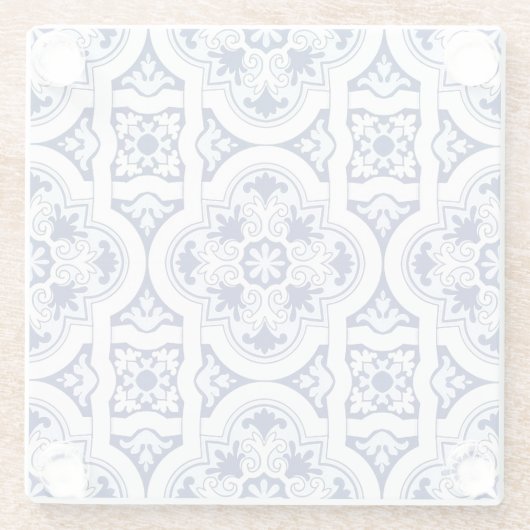 Dessous-de-verre En Verre Tuile bleue portugaise (Dos)