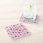 Dessous-de-verre En Verre Tuiles de coeur (Incliné)