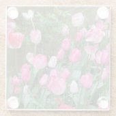 Dessous-de-verre En Verre Tulipes roses (Dos)