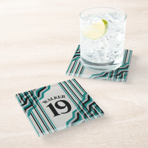 Dessous-de-verre En Verre Turquoise inspiré par le sport