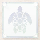 Dessous-de-verre En Verre Turtle - Blue (Dos)