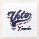 Dessous-de-verre En Verre Typographie des votes - Élections (Devant)