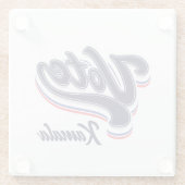 Dessous-de-verre En Verre Typographie des votes - Élections (Dos)