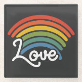 Dessous-de-verre En Verre Un arc-en-ciel d'amour (Devant)