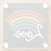 Dessous-de-verre En Verre Un arc-en-ciel d'amour (Dos)