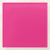 Dessous-de-verre En Verre un arrière - plan rose avec une bordure noire (Devant)