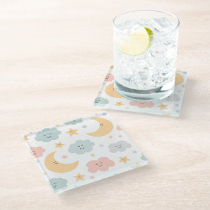 Dessous-de-verre En Verre Un beau regard dans le Motif du ciel