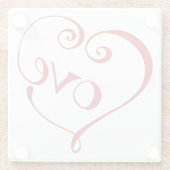 Dessous-de-verre En Verre Un coeur fait d'amour en Carré rouge (Dos)