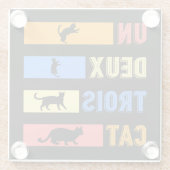 Dessous-de-verre En Verre Un Deux Trois Cat (Dos)