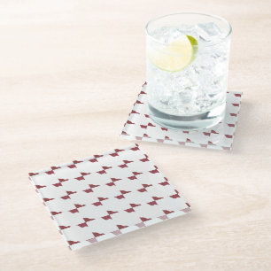 Dessous-de-verre En Verre Un logo personnalisé simple et élégant ici compagn