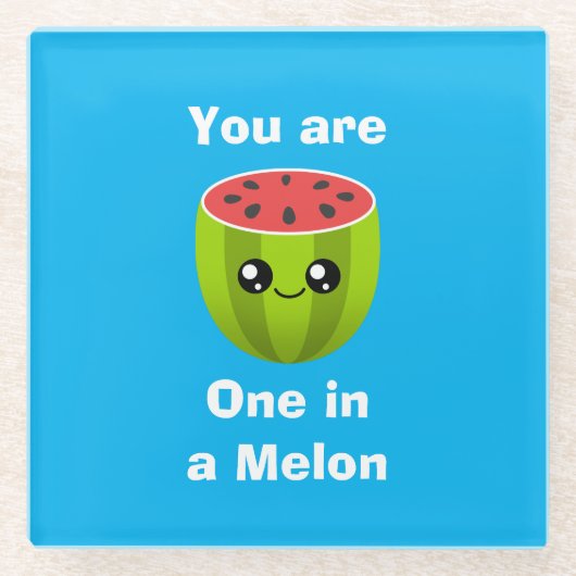 Dessous-de-verre En Verre Un melon unique (Devant)