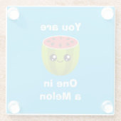Dessous-de-verre En Verre Un melon unique (Dos)