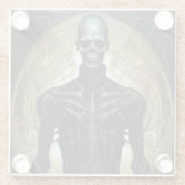 Dessous-de-verre En Verre Undead Cyborg Sci-Fi Horror Art (Dos)