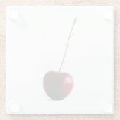 Dessous-de-verre En Verre Une coastère de cerise douce (Dos)