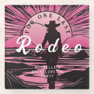 Dessous-de-verre En Verre Une dernière rodeo enterrement de vie de jeune fil