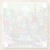 Dessous-de-verre En Verre Une vue de Tokyo (Dos)