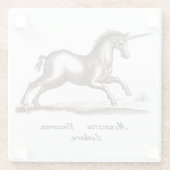 Dessous-de-verre En Verre Unicorn Classic Running Magic Woodland Créature (Dos)