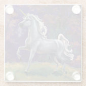 Dessous-de-verre En Verre Unicorn Glade Art (Dos)