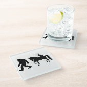 Dessous-de-verre En Verre Unicorne, Bigfoot, Jackalope (Incliné)