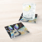 Dessous-de-verre En Verre Unicorne lapin (Incliné)