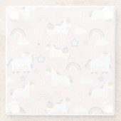 Dessous-de-verre En Verre Unicornes (Dos)